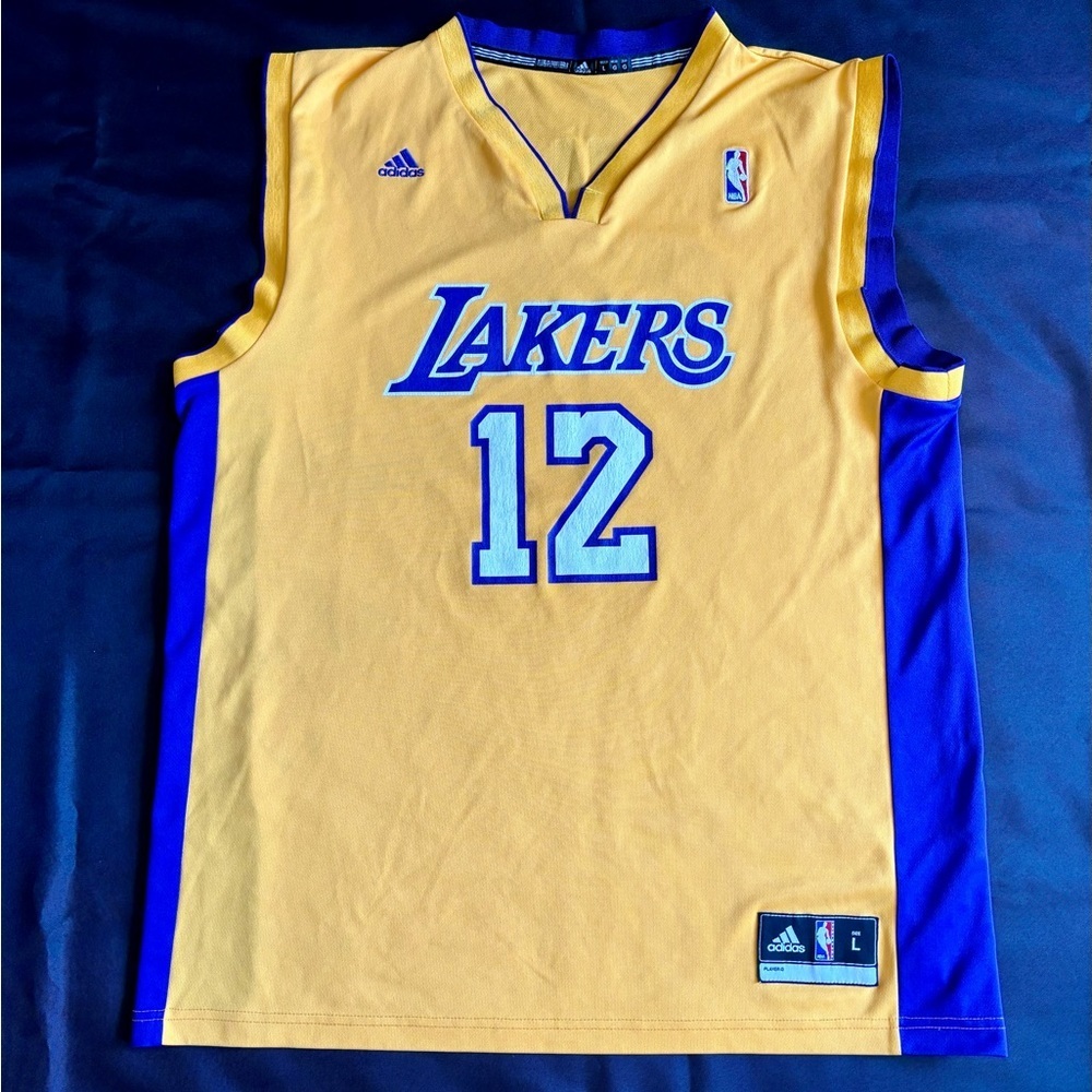 Adidas Dwight Howard #12 Lakers Jersey Purple Gold Men’s Large NBA